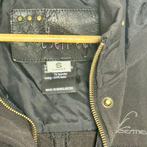 Vintage Obermeyer Hooded Women's Black Winter Coat Sz S - Picture 3 of 8